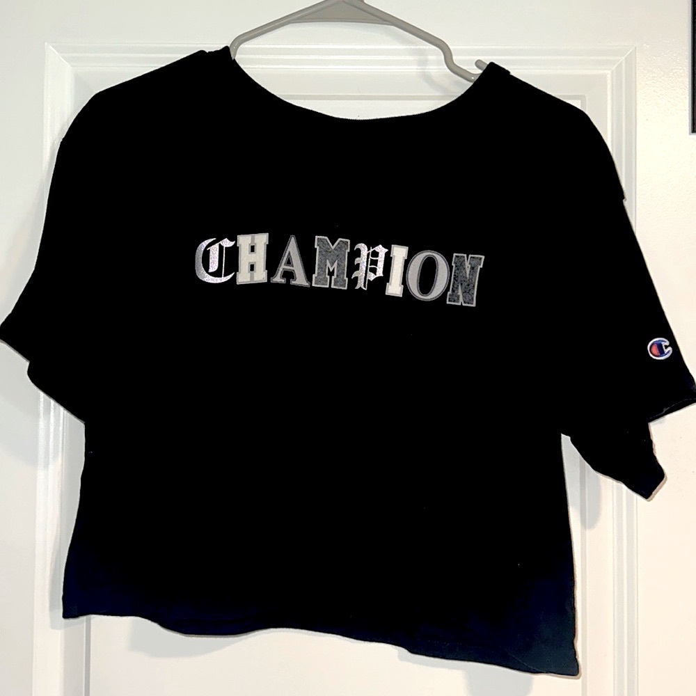 Champion Logo Cropped T-Shirt